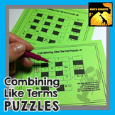 Combining Like Terms Puzzles