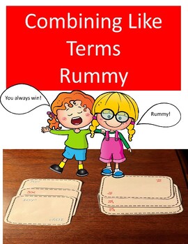Preview of Combining Like Terms Rummy