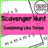 Combining Like Terms Scavenger Hunt