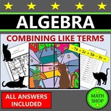 Combining Like Terms Simplifying Algebraic Expressions 6th
