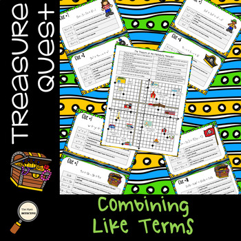 Preview of Combining Like Terms - Treasure Quest Adventure