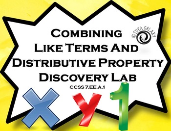Preview of Combining Like Term Lesson & Distributive Property Lesson