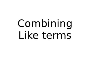 Preview of Combining Like Terms cards