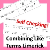 Combining Like Terms with Distributive Property Limerick P
