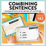 Combining Sentences with conjunctions and series of commas