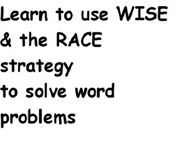 Preview of Combining strategies to solve word problems