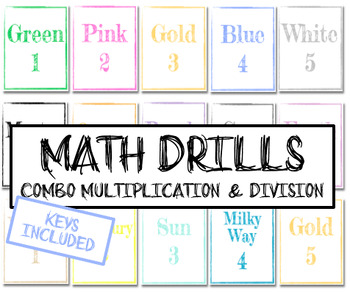 Preview of Combo Math Drills - Multiplication & Division Combined