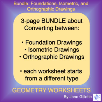 Preview of Bundle: Foundations, Isometric, and Orthographic Drawings