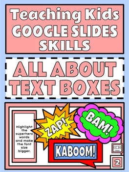 Preview of Combo - Text Boxes Font Size Color Teaching Kids Google Slides Skills Distance
