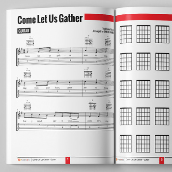 Preview of Come Let Us Gather | Easy-to-Play Fall Sheet Music w/ Play-Along Track