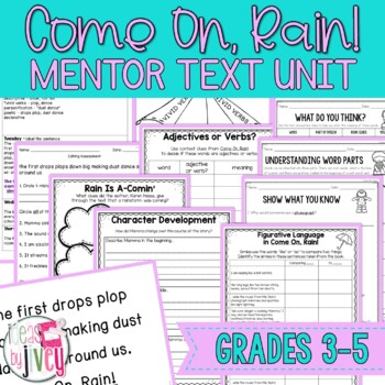 Preview of Come On, Rain! Mentor Text Unit