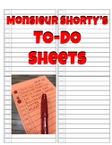 Come-On! SHORTY's To-Do Lists