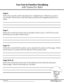 Come On, Rain! Lesson Plans & Activities Package, Third Grade (CCSS)