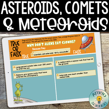 Preview of Comets, Meteors, Meteoroids, Meteorites, & Asteroid Interactive Digital Resource