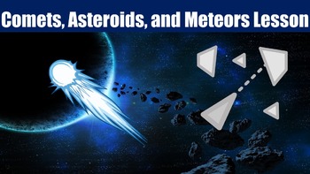 Preview of Comets, Asteroids, Meteors No Prep Lesson w/ Power Point, Worksheet, Activity