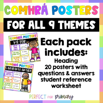 Preview of Comhrá Pack Bundle for ALL Gaeilge themes PLUS bonus assessment sheets