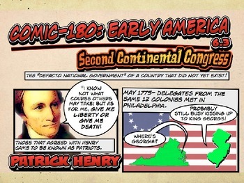 Preview of Comic 180 PowerPoint 6.3, Second Continental Congress