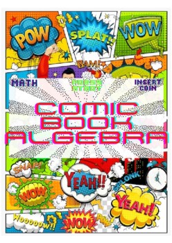 Preview of Comic Book Algebra - Cross-curricular Elementary/Middle School Math English Art