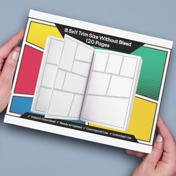 Preview of Comic Book Blank Template - Comic Book Paper or Graphic Novel Paper Template