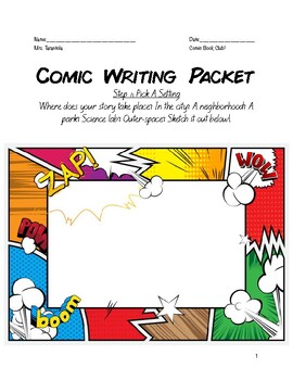 Preview of Creative Narrative Writing: Create a Comic Book Story Writing Guide & Templates