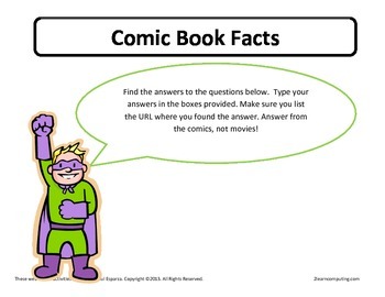 Preview of Comic Book Facts Online Web Search