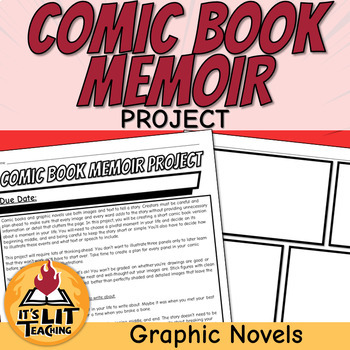 Preview of Comic Book Memoir Project for Use with Any Graphic Novel | Digital & Printable