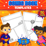 Comic Book Template | Blank Comic Strip Template for Story