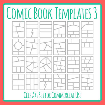 Comic book bundle: clip art, digital papers and layouts by  ThinkingCaterpillars