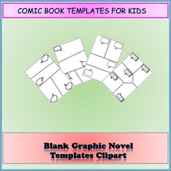 Preview of Comic Book Templates for kids , Blank Graphic  Templates Clipart