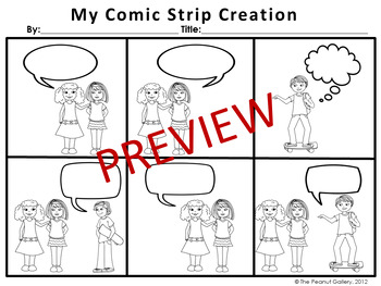Comic Creations (Comic Strip Template Set) by The Peanut Circus | TPT