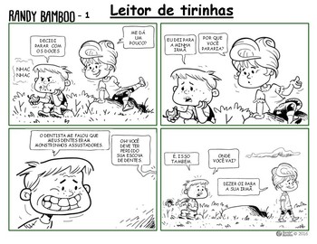 Preview of Portuguese Comic Reading Comprehension #1-3