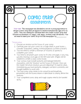 comic strip assignment instructions