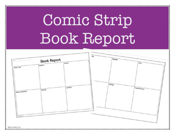 Preview of Comic Strip Book Report