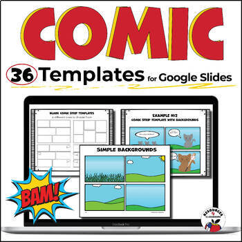 Preview of Comic Strip Book Templates for Google Slides