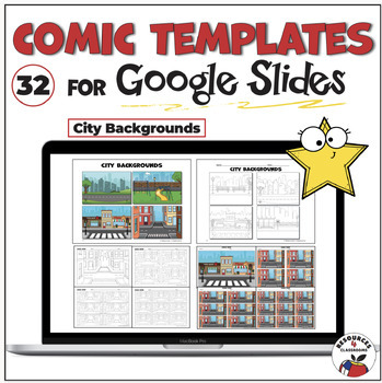 Preview of Comic Strip Book Templates for Google Slides | City Templates