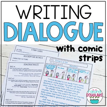 Preview of Comic Strip Dialogue Narrative Descriptive Writing Lessons Google Slides 