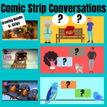 Preview of Perspective Taking Comic Strip Distance Learning Growing Bundle!!