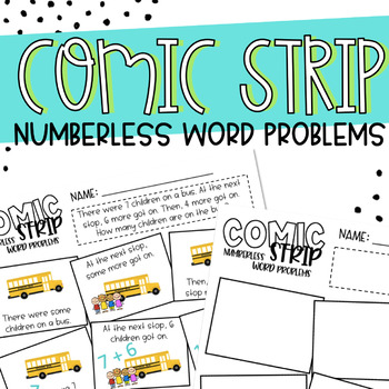 Preview of Comic Strip Numberless Word Problems