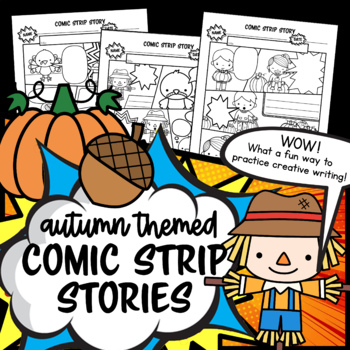 Comic Strip Stories FUN VISUAL CREATIVE WRITING comic book fall autumn  halloween