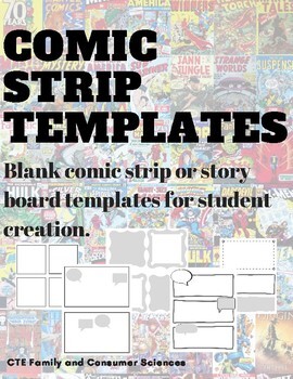 Preview of Comic Strip Templates (Story Board Templates, Graphic Novel Templates)