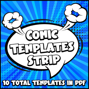 Preview of Comic Strip Story Templates Comic Paper Book Template Graphic Novel Template