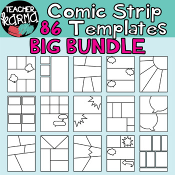 Preview of Comic Strip Template BUNDLE - 86 PCS - Comic Book