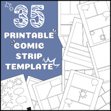 Comic Strip Template - Blank Comic Book Paper for Classroo