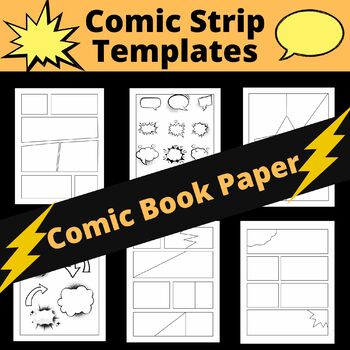 Preview of Comic Strip Template, Comic Book Paper / Page Layouts