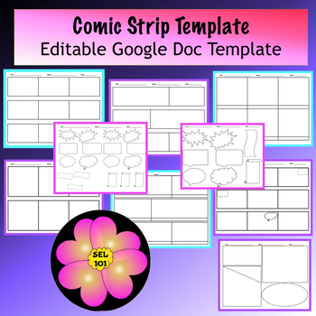 Preview of Comic Strip Template (Editable Google Doc)