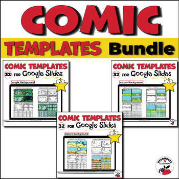 Preview of Comic Strip Template Google Slides Bundle - Desert | Nature | Jungle