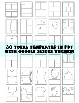 Comic Strip Template Pages for Creative Assignments by Tracee Orman