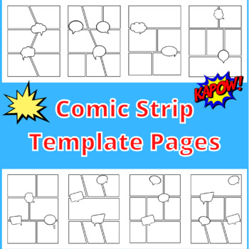 Preview of Comic Strip Template Pages for Creative Students.( comic creation )