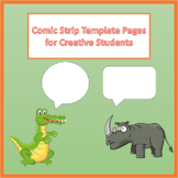 Comic Strip Template Pages for Creative Students.( comic c