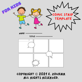 Comic Strip Template, Comic Book Paper